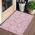 3' X 5' Pink And Ivory Trellis Washable Indoor Outdoor Area Rug