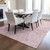 5' X 8' Pink And Ivory Abstract Washable Indoor Outdoor Area Rug