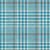 5' X 8' Teal Blue Ivory And Brown Plaid Washable Indoor Outdoor Area Rug