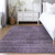 5' X 8' Plum Purple And Gray Striped Washable Indoor Outdoor Area Rug