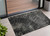 3' X 5' Black And Ivory Abstract Washable Indoor Outdoor Area Rug