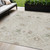 5' X 8' Beige Brown And Green Oriental Washable Indoor Outdoor Area Rug