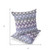 Set of Two 16" X 16" Gray and Purple Geometric Indoor Outdoor Throw Pillow
