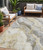 5' X 8' Gold And Silver Abstract Washable Indoor Outdoor Area Rug - Gold, Silver