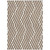 5' X 8' Brown and White Geometric Washable Non Skid Indoor Outdoor Area Rug
