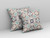 18" X 18" Off White And Blue Floral Blown Seam Suede Throw Pillow - 606114085249
