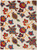 4' X 6' Gray Blue and Orange Floral Non Skid Indoor Outdoor Area Rug