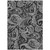 3' X 5' Black Gray And White Paisley Washable Indoor Outdoor Area Rug