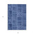 3' X 5' Navy Blue And Denim Blue Patchwork Washable Indoor Outdoor Area Rug