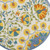 4' Ivory Blue Yellow And Orange Round Floral Indoor Outdoor Area Rug