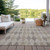 5' X 8' Beige Taupe and Brown Geometric Washable Non Skid Indoor Outdoor Area Rug