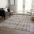 5' X 8' Beige Taupe and Brown Geometric Washable Non Skid Indoor Outdoor Area Rug