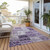 5' X 8' Purple Patchwork Washable Non Skid Indoor Outdoor Area Rug