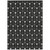 3' X 5' Black And Ivory Geometric Washable Indoor Outdoor Area Rug Transitional Style - Black, Ivory Color