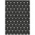 3' X 5' Black And Ivory Geometric Washable Indoor Outdoor Area Rug Transitional Style - Black, Ivory Color