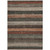 3' X 5' Rust And Taupe Striped Washable Indoor Outdoor Area Rug