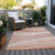 5' X 8' Salmon And Pink Abstract Washable Indoor Outdoor Area Rug