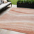 5' X 8' Salmon And Pink Abstract Washable Indoor Outdoor Area Rug