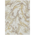 3' X 5' Ivory Gold And Brown Abstract Washable Indoor Outdoor Area Rug