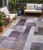 5' X 8' Eggplant Black And Lavender Geometric Washable Indoor Outdoor Area Rug