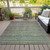 5' X 8' Olive Green And Purple Striped Washable Indoor Outdoor Area Rug