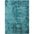 5' X 8' Teal Abstract Washable Non Skid Indoor Outdoor Area Rug Transitional Style - Teal Blue Color