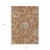 5' X 8' Orange Copper And Gray Floral Washable Indoor Outdoor Area Rug