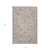 5' X 8' Beige Floral Stain Resistant Indoor Outdoor Area Rug