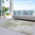 5' X 8' Taupe Geometric Washable Indoor Outdoor Area Rug