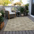 3' X 5' Gold And Taupe Damask Washable Indoor Outdoor Area Rug