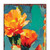 36" Blue Green And Orange Cactus Solid Wood Porch Sign