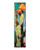 36" Blue Green And Orange Cactus Solid Wood Porch Sign