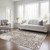 3' X 5' Taupe And Ivory Abstract Washable Indoor Outdoor Area Rug Transitional Style - Taupe, Ivory Color