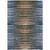 5' X 8' Blue Brown And Sky Blue Striped Washable Indoor Outdoor Area Rug