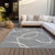 3' X 5' Gray And Ivory Abstract Washable Indoor Outdoor Area Rug Transitional Style - Gray, Ivory Color