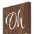 72" Brown And White Solid Wood Hello Porch Sign