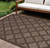 8' X 10' Dark Brown And Light Brown Trellis Indoor Outdoor Area Rug