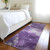 8' Runner Purple Abstract Washable Non Skid Indoor Outdoor Runner Rug Transitional Style - Purple Color