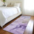 2' X 8' Purple Abstract Washable Indoor Outdoor Runner Rug