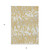 5' X 8' Gold Gray And Ivory Animal Print Washable Indoor Outdoor Area Rug
