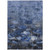 3' X 5' Navy Blue And Denim Blue Floral Washable Indoor Outdoor Area Rug