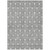 3' X 5' Gray And Light Gray Geometric Washable Indoor Outdoor Area Rug