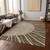 5' X 8' Brown Taupe And Beige Abstract Washable Indoor Outdoor Area Rug - Brown, Taupe, Beige
