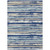 5' X 8' Navy Blue Beige And Ivory Striped Washable Indoor Outdoor Area Rug