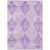 3' X 5' Lavender Geometric Washable Non Skid Indoor Outdoor Area Rug