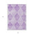 3' X 5' Lavender Geometric Washable Non Skid Indoor Outdoor Area Rug