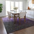 5' X 8' Purple And Dark Gray Ombre Washable Indoor Outdoor Area Rug