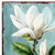 36" Blue Green And White Solid Wood Magnolia Porch Sign