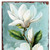 36" Blue Green And White Solid Wood Magnolia Porch Sign