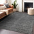 5' X 8' Charcoal And Gray Abstract Washable Indoor Outdoor Area Rug